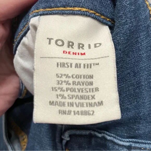 Torrid First at Fit Women's Blue Jegging Crop Jeans, Size 24 - Picture 5 of 12